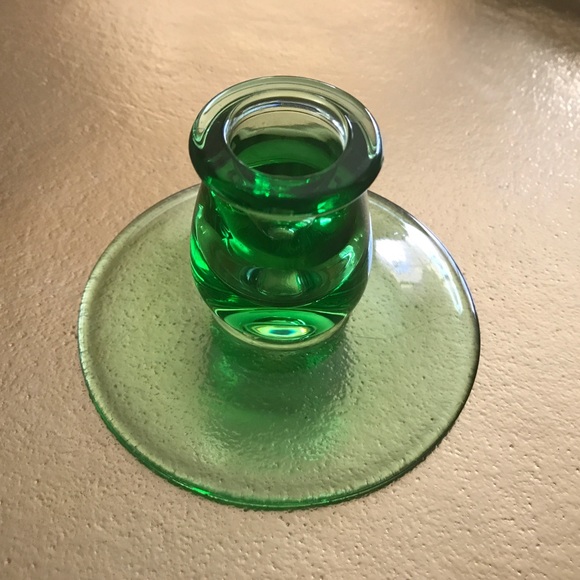 Antique Heisey ‘MOONGLEAM’ Glass Taper Candlestick Holder - Picture 6 of 14